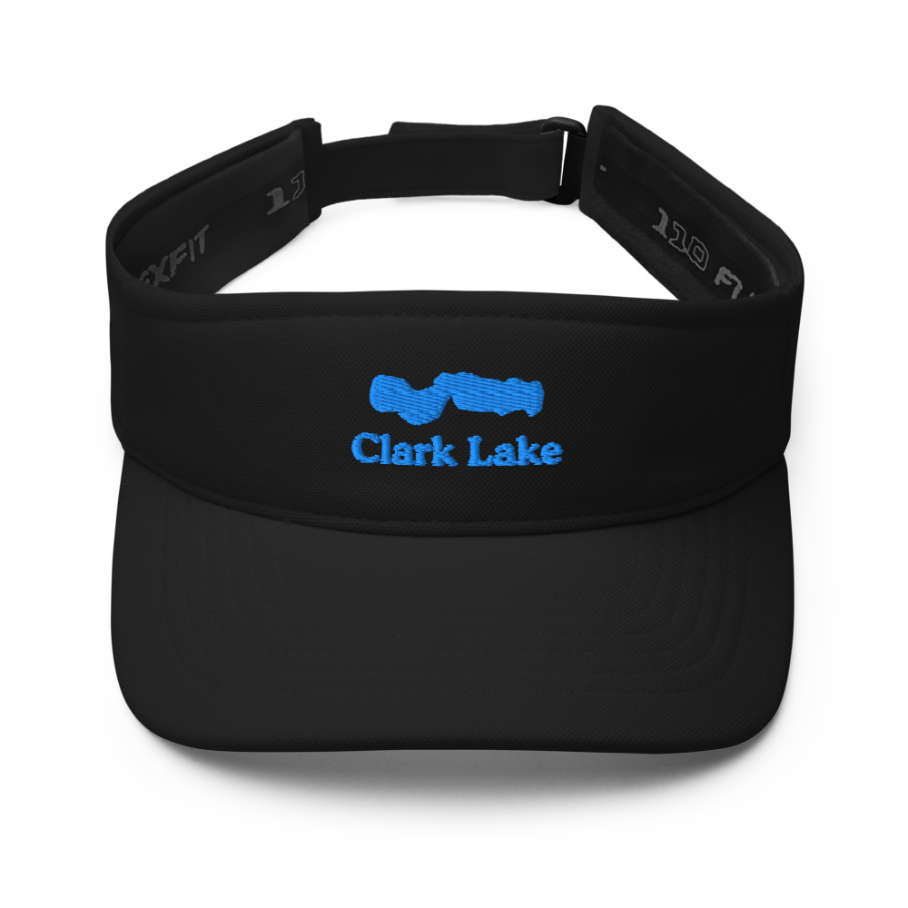 Clark Lake Visor with embroidered artwork & adjustable velcro strap