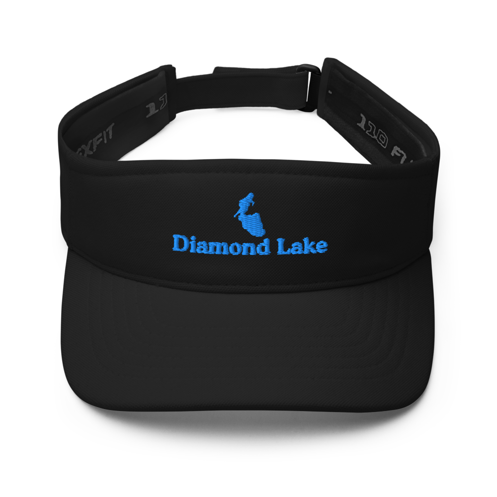 Diamond Lake Visor with embroidered artwork & adjustable velcro strap