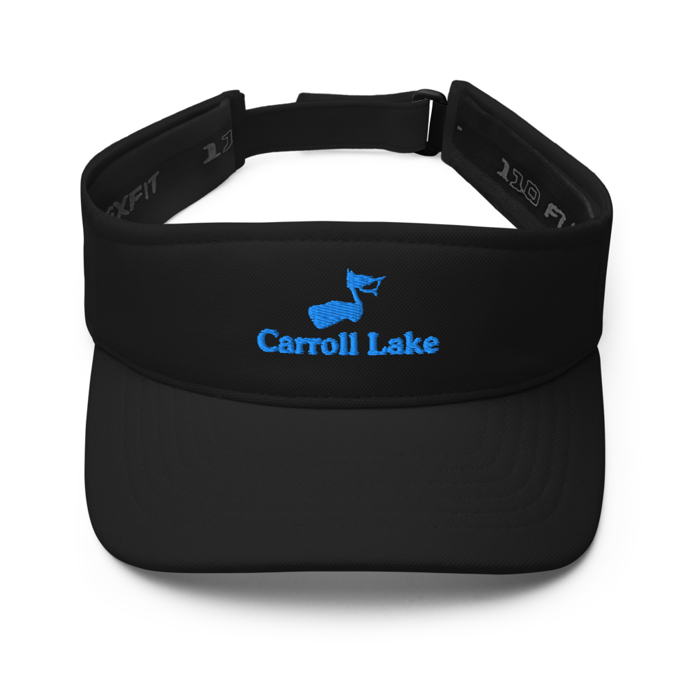 Carroll Lake Visor with embroidered artwork & adjustable velcro strap