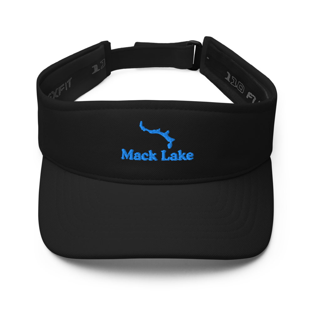 Mack Lake Visor with embroidered artwork & adjustable velcro strap