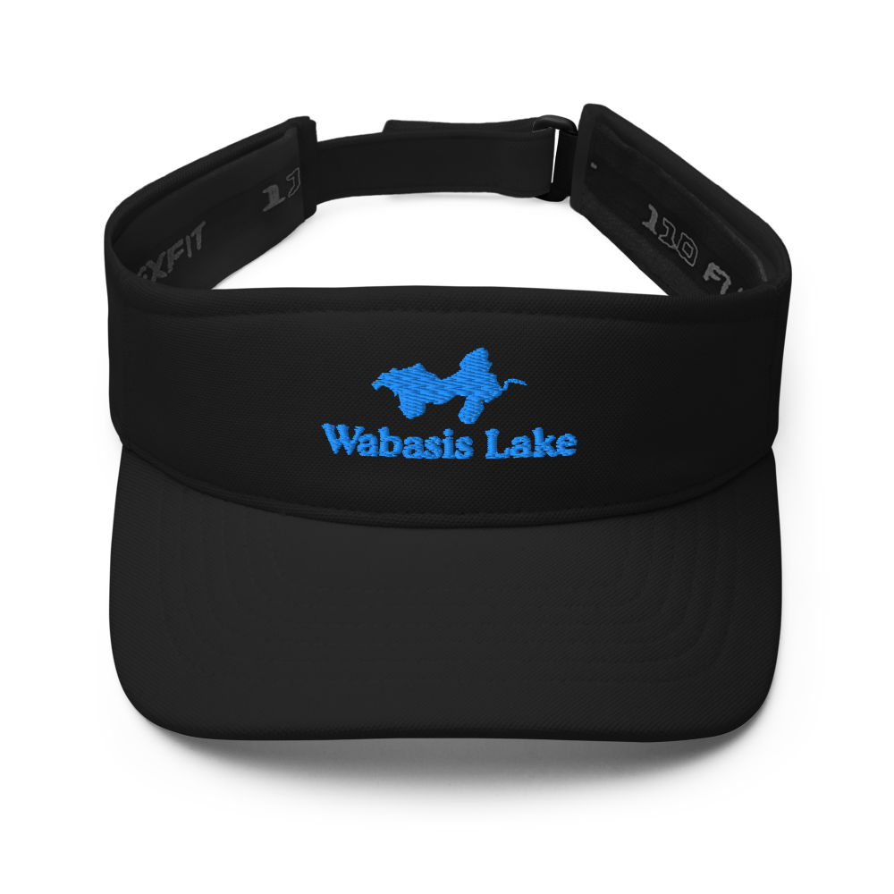 Wabasis Lake Visor with embroidered artwork & adjustable velcro strap