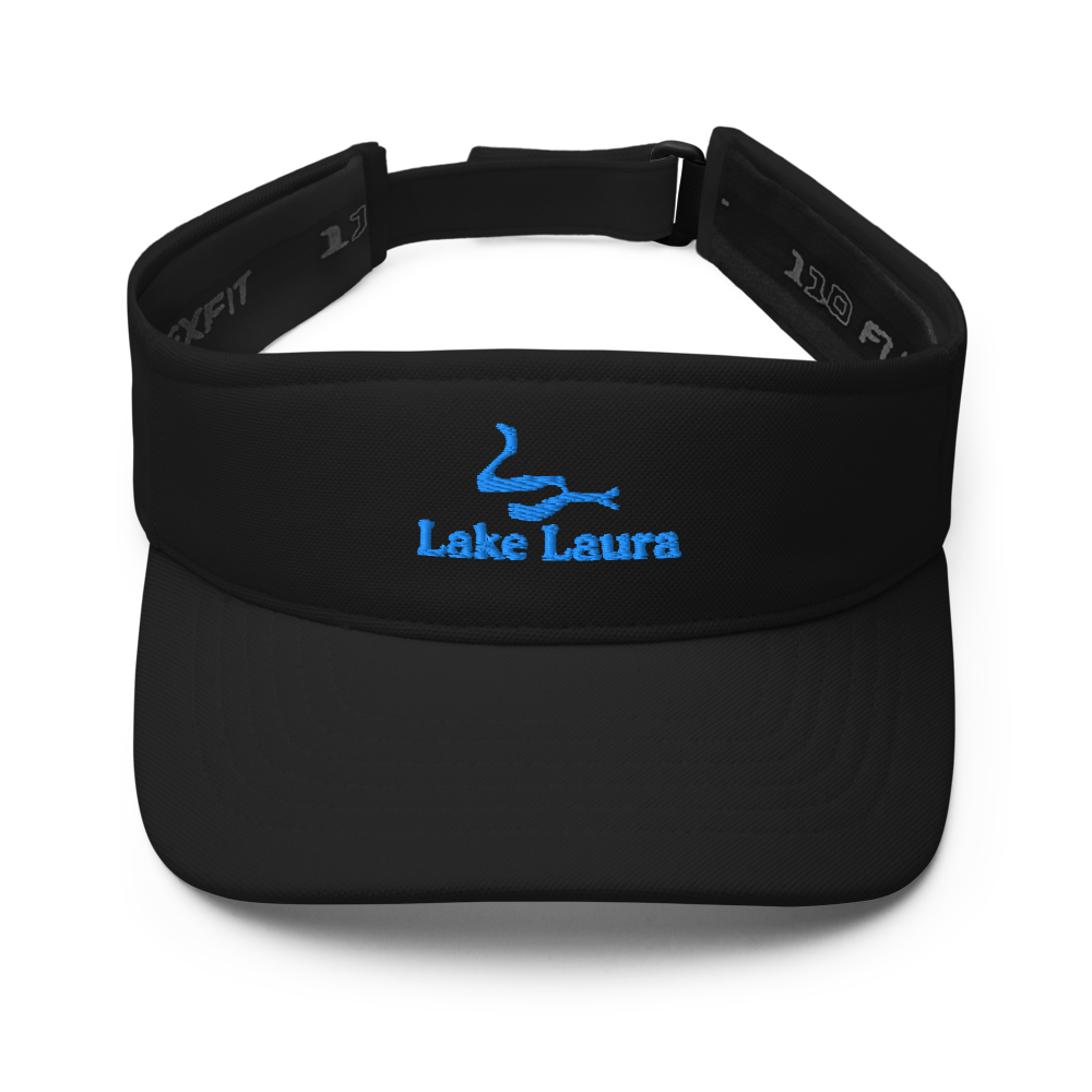 Lake Laura Visor with embroidered artwork & adjustable velcro strap