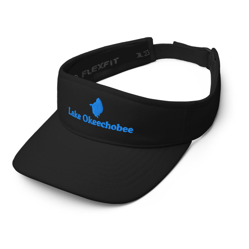 Lake Okeechobee Visor with embroidered artwork & adjustable velcro strap