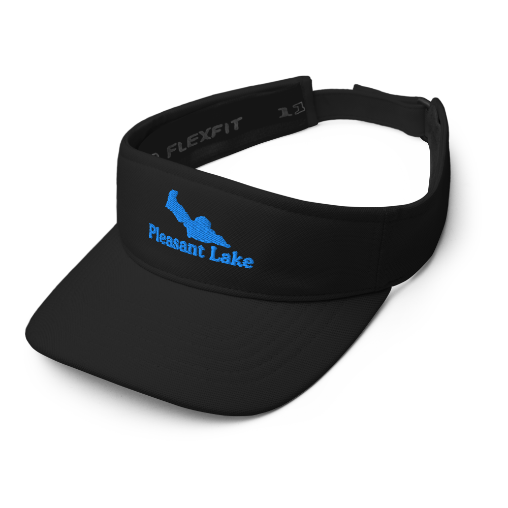 Pleasant Lake Visor with embroidered artwork & adjustable velcro strap