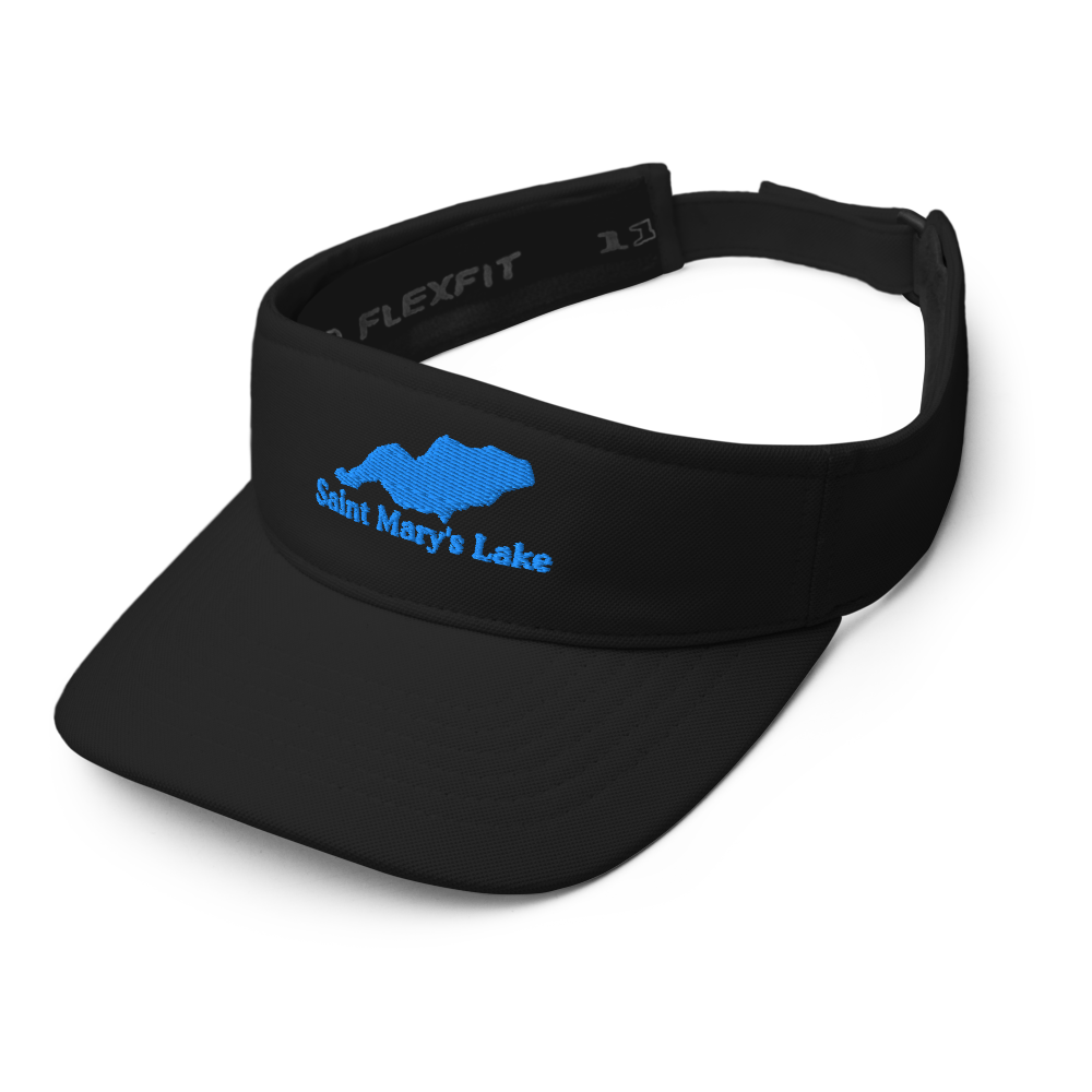 Saint Mary's Lake Visor with embroidered artwork & adjustable velcro strap