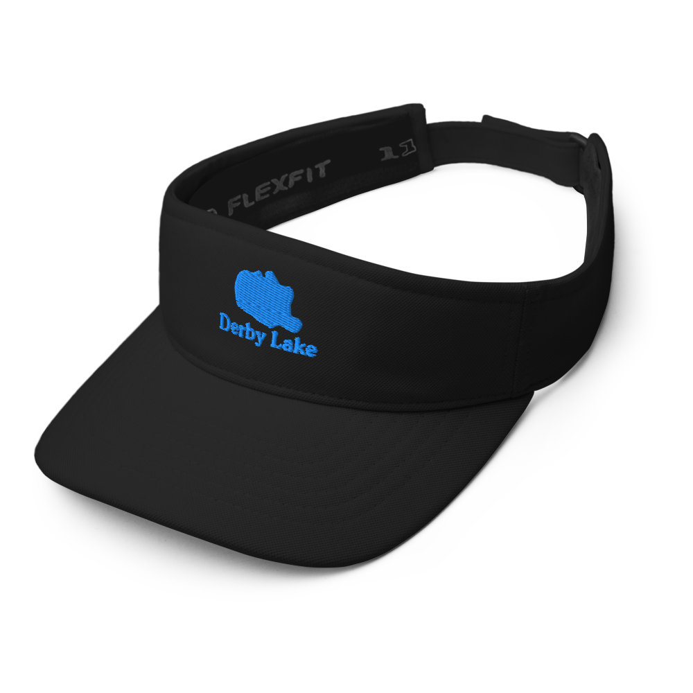Derby Lake Visor with embroidered artwork & adjustable velcro strap
