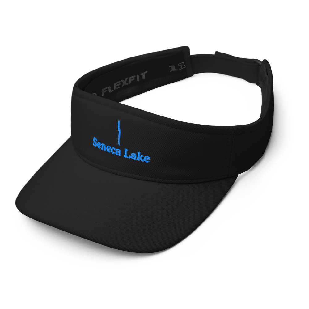 Seneca Lake Visor with embroidered artwork & adjustable velcro strap