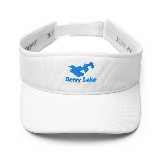 Berry Lake Visor with embroidered artwork & adjustable velcro strap