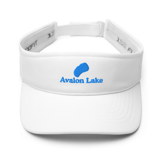 Avalon Lake Visor with embroidered artwork & adjustable velcro strap