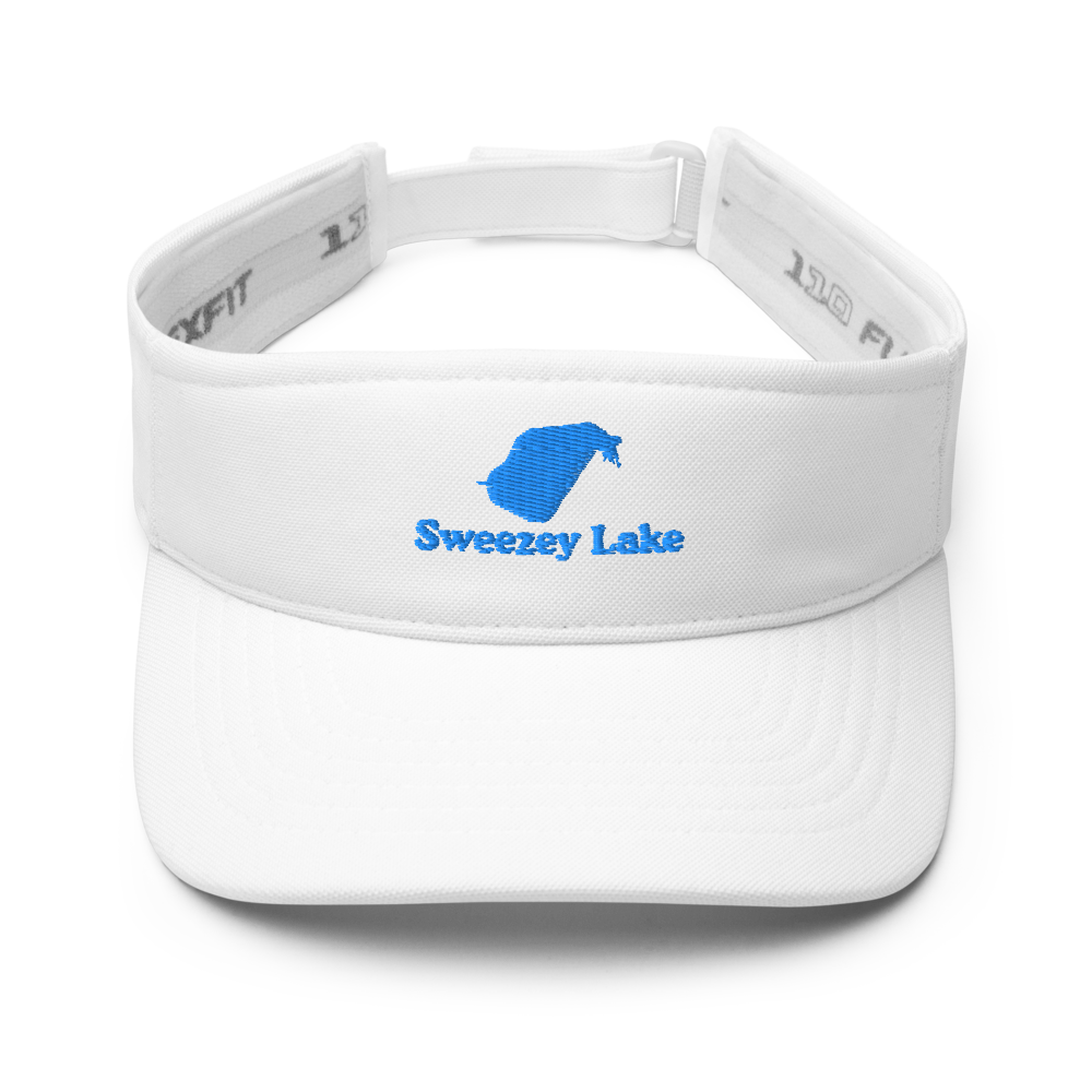 Sweezey Lake Visor with embroidered artwork & adjustable velcro strap
