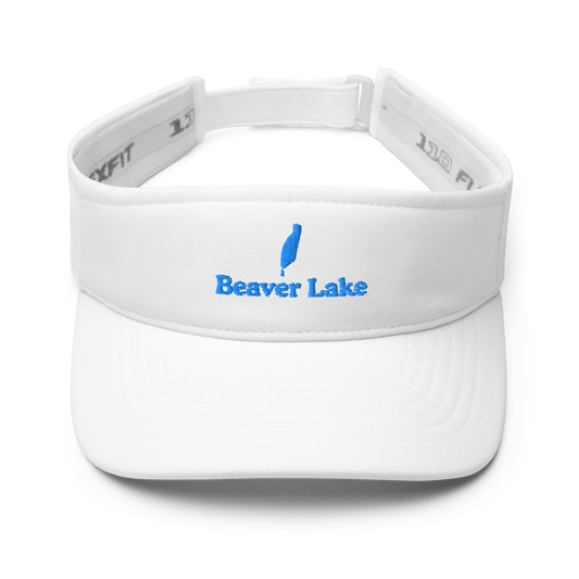 Beaver Lake Visor with embroidered artwork & adjustable velcro strap