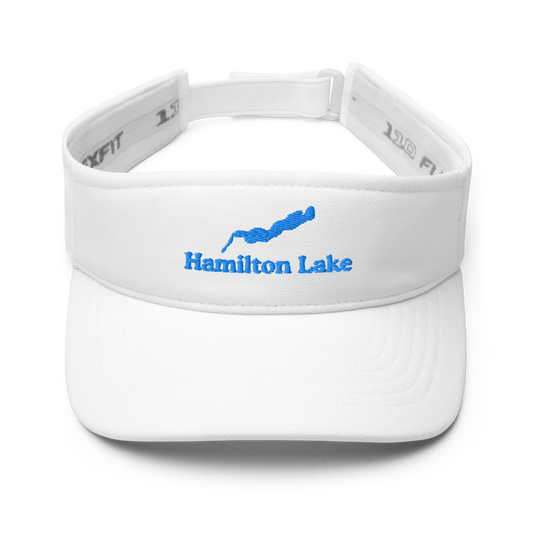 Hamilton Lake Visor with embroidered artwork & adjustable velcro strap