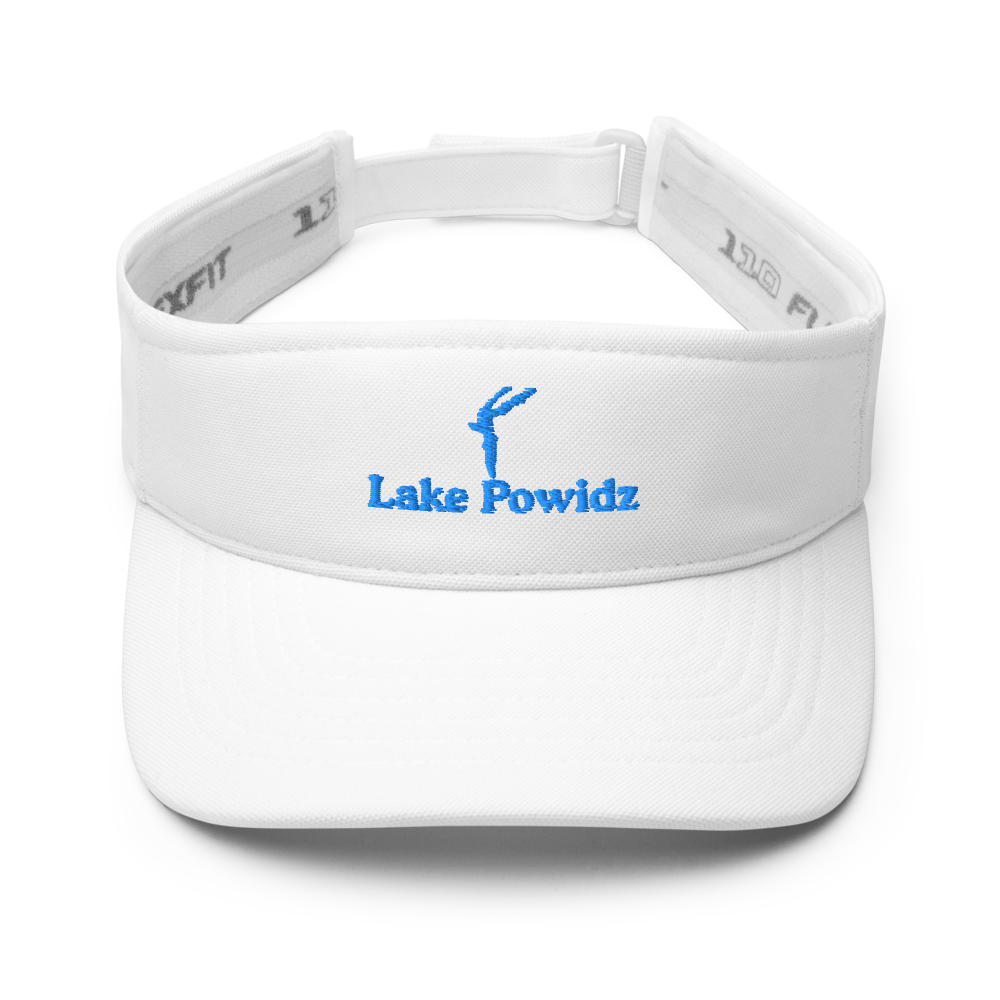 Lake Powidz Visor with embroidered artwork & adjustable velcro strap