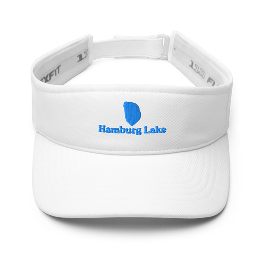 Hamburg Lake Visor with embroidered artwork & adjustable velcro strap