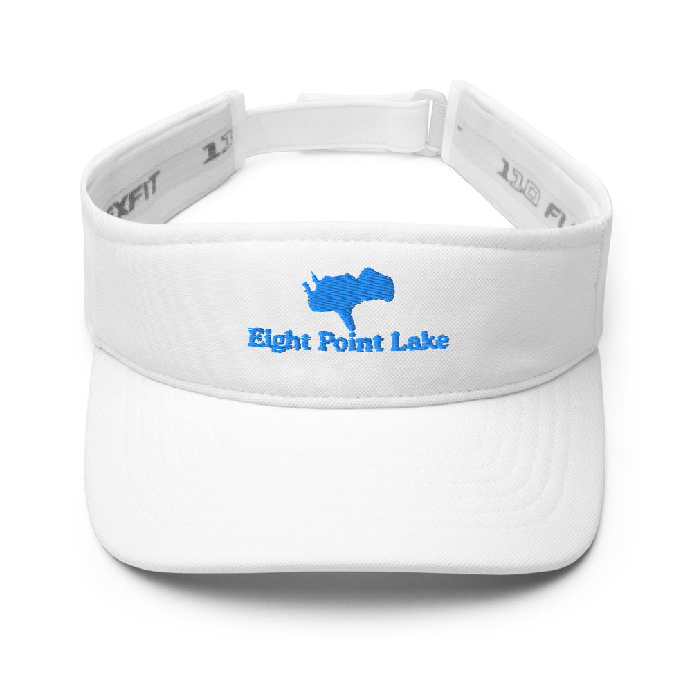 Eight Point Lake Visor with embroidered artwork & adjustable velcro strap