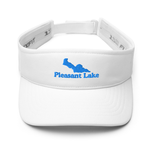 Pleasant Lake Visor with embroidered artwork & adjustable velcro strap