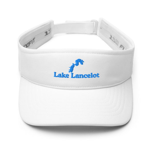Lake Lancelot Visor with embroidered artwork & adjustable velcro strap