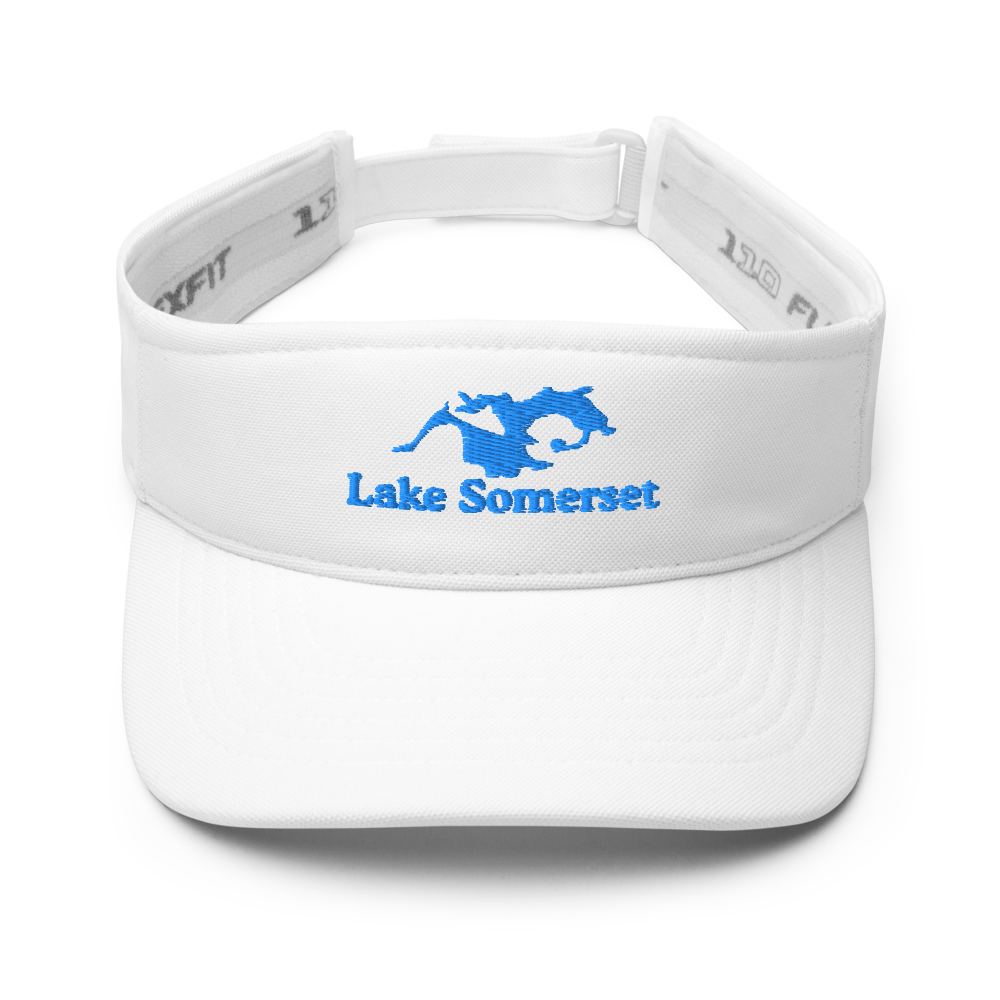 Lake Somerset Visor with embroidered artwork & adjustable velcro strap