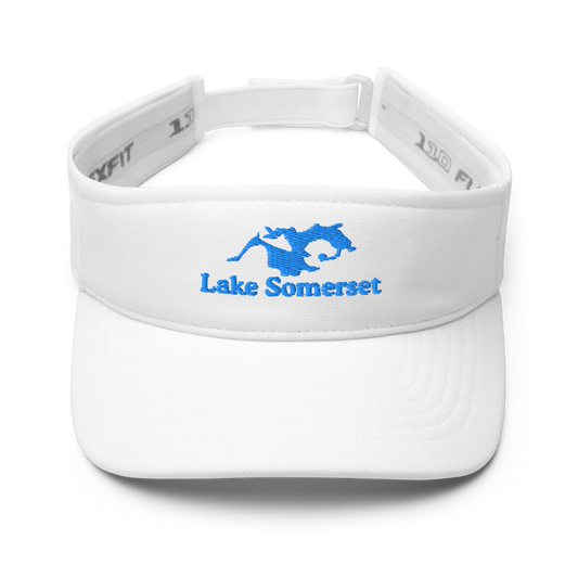 Lake Somerset Visor with embroidered artwork & adjustable velcro strap