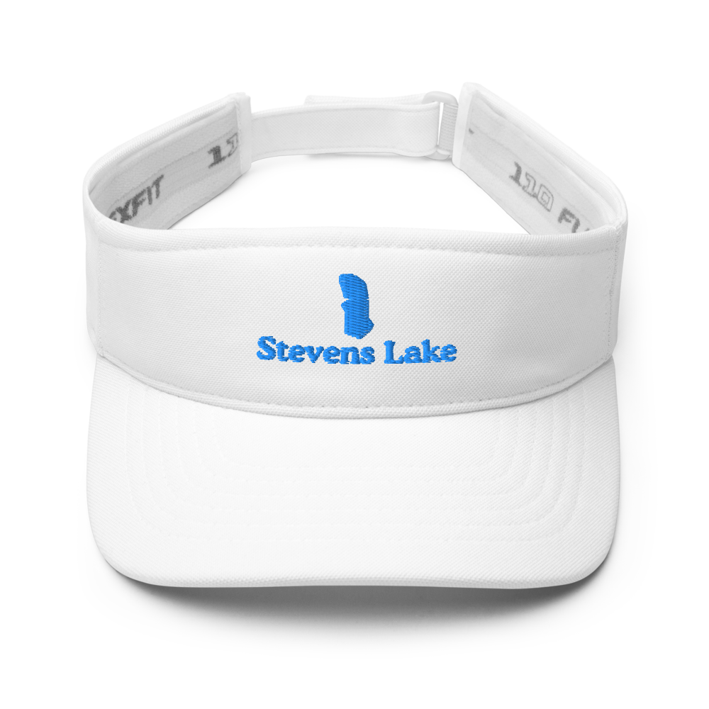 Stevens Lake Visor with embroidered artwork & adjustable velcro strap