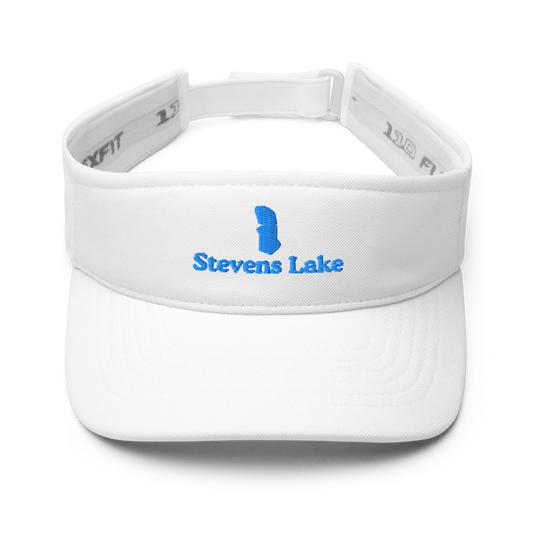 Stevens Lake Visor with embroidered artwork & adjustable velcro strap