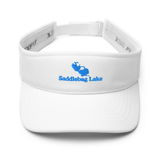 Saddlebag Lake Visor with embroidered artwork & adjustable velcro strap