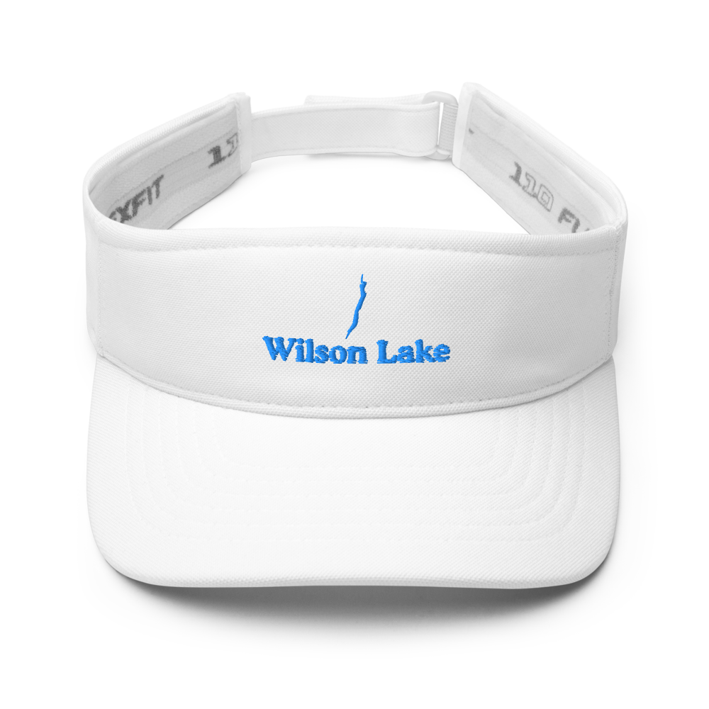 Wilson Lake Visor with embroidered artwork & adjustable velcro strap