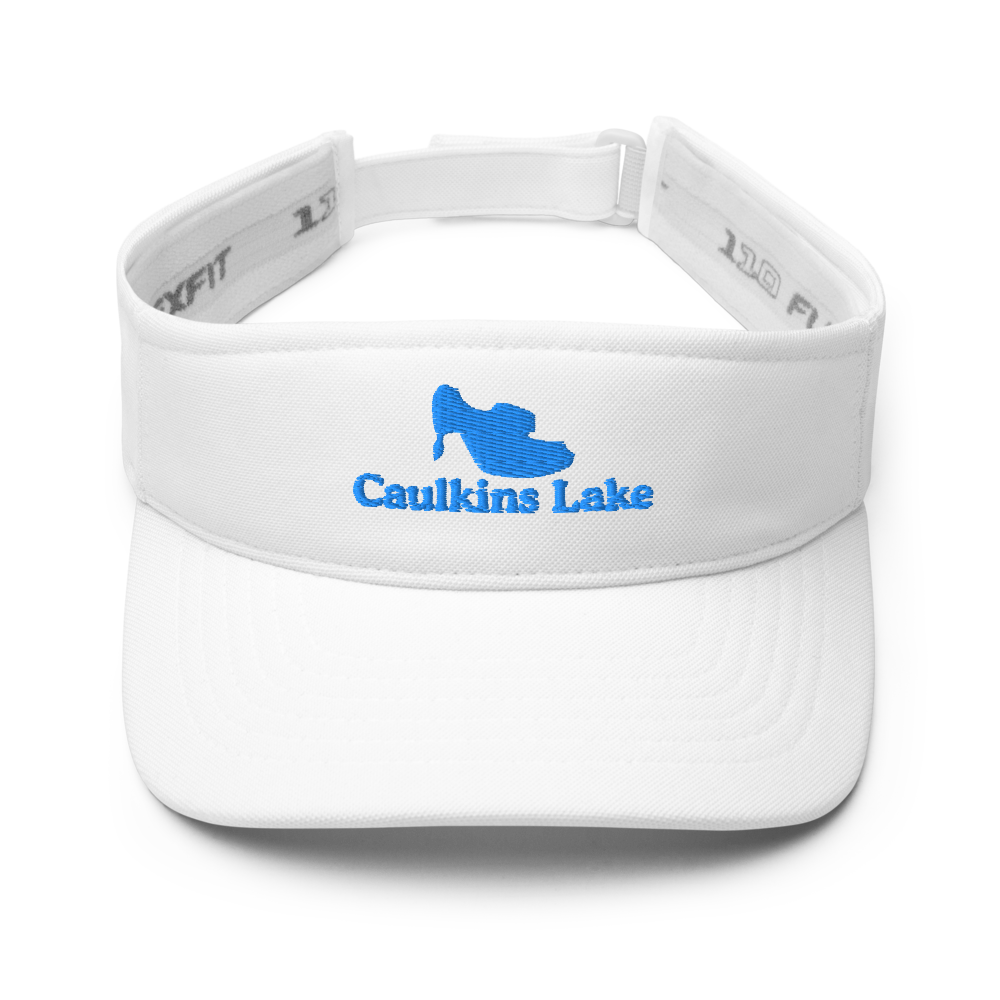 Caulkins Lake Visor with embroidered artwork & adjustable velcro strap