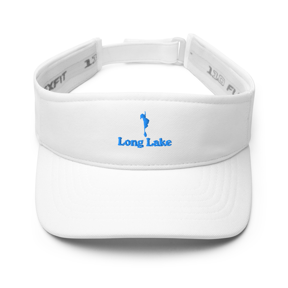 Long Lake Visor with embroidered artwork & adjustable velcro strap