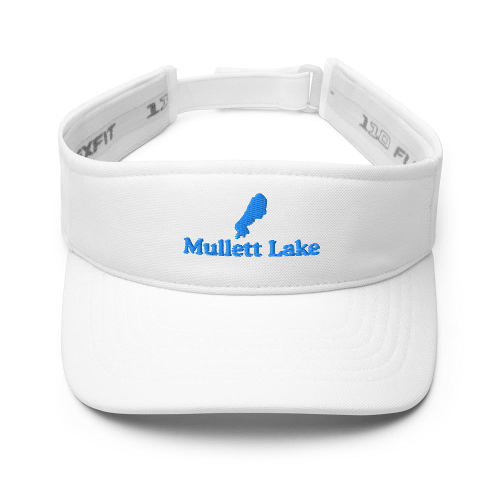Mullett Lake Visor with embroidered artwork & adjustable velcro strap