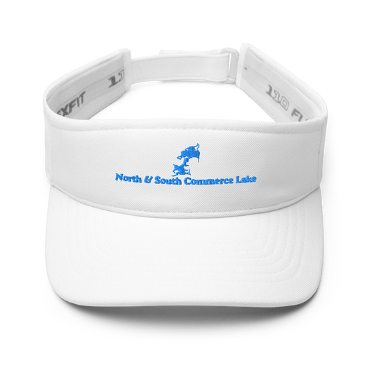 North & South Commerce Lake Visor with embroidered artwork & adjustable velcro strap