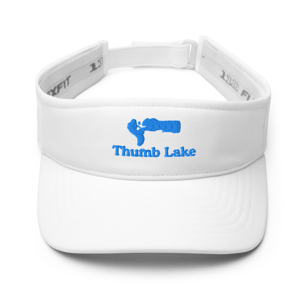 Thumb Lake Visor with embroidered artwork & adjustable velcro strap