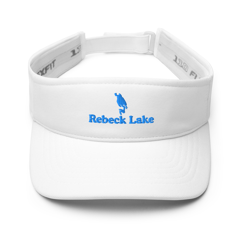 Rebeck Lake Visor with embroidered artwork & adjustable velcro strap