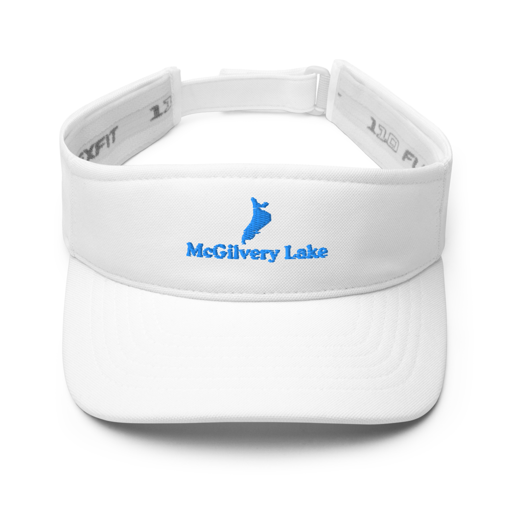 McGilvery Lake Visor with embroidered artwork & adjustable velcro strap