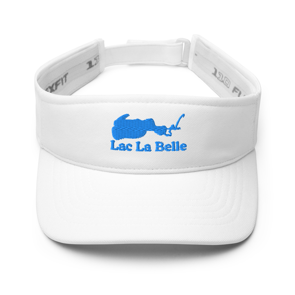 Lac La Belle Visor with embroidered artwork & adjustable velcro strap