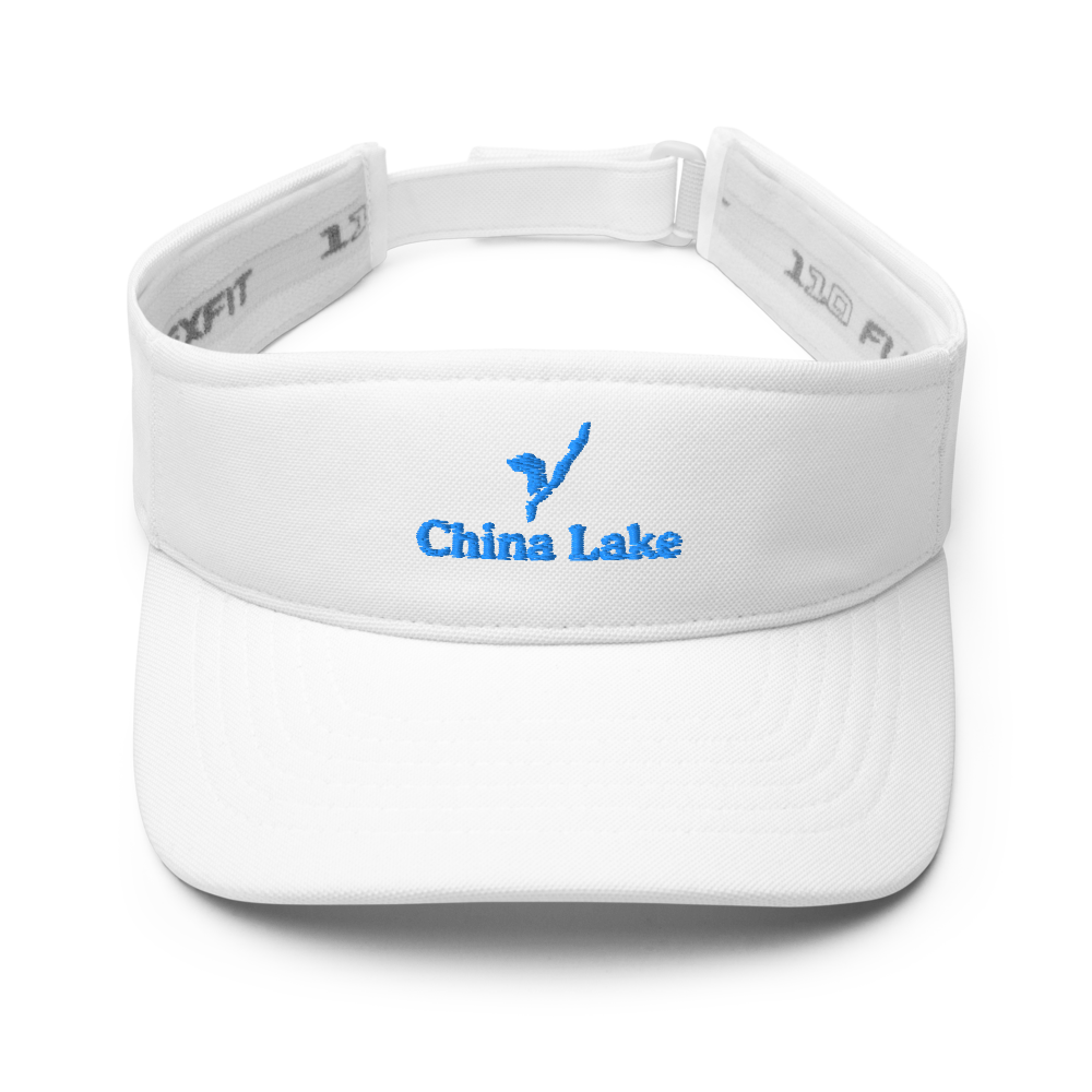 China Lake Visor with embroidered artwork & adjustable velcro strap