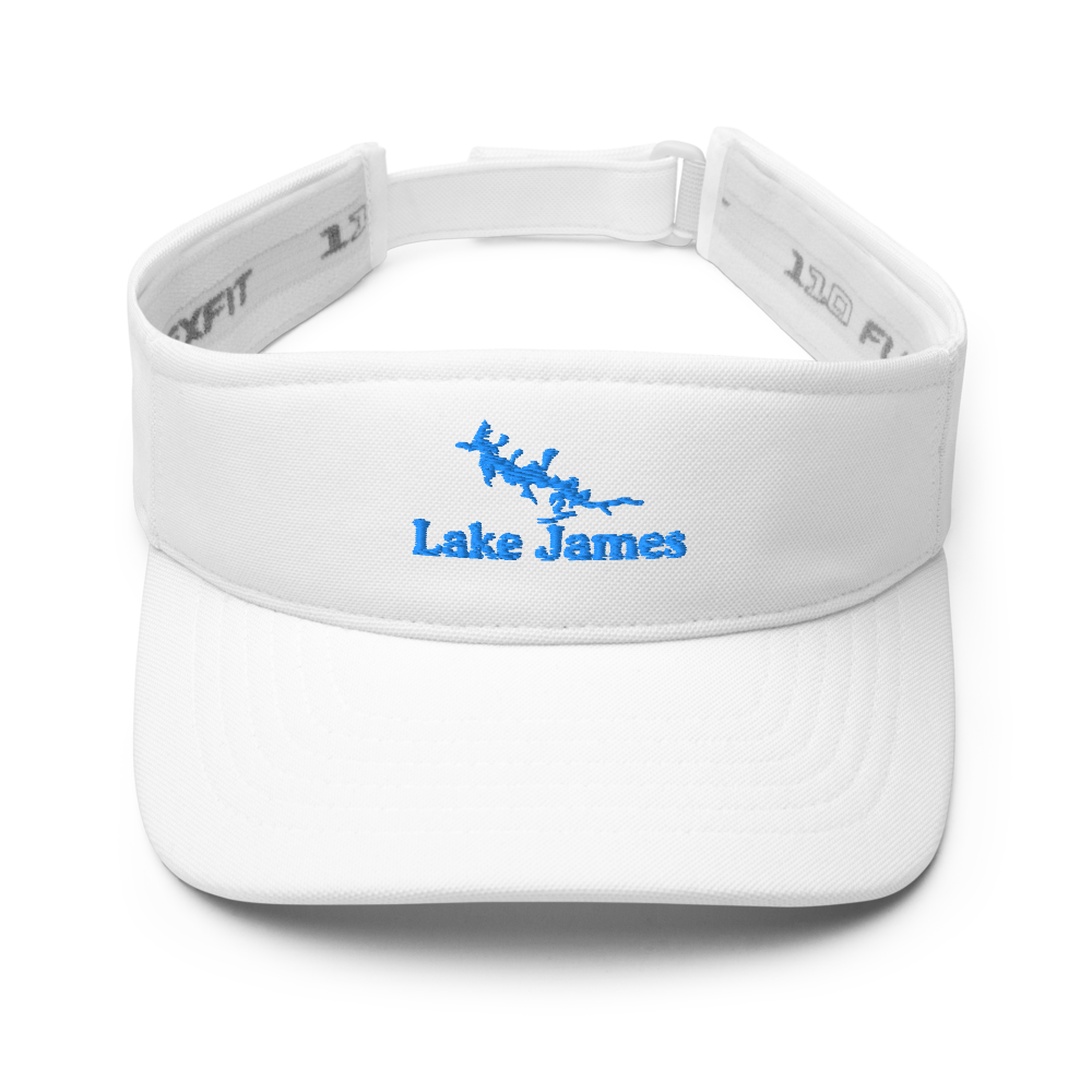 Lake James Visor with embroidered artwork & adjustable velcro strap