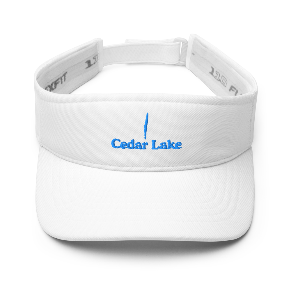 Cedar Lake Visor with embroidered artwork & adjustable velcro strap