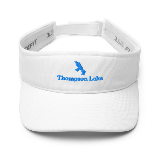 Thompson Lake Visor with embroidered artwork & adjustable velcro strap