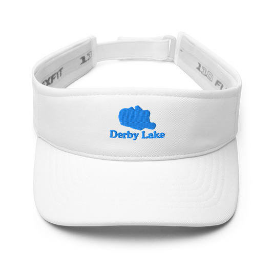 Derby Lake Visor with embroidered artwork & adjustable velcro strap