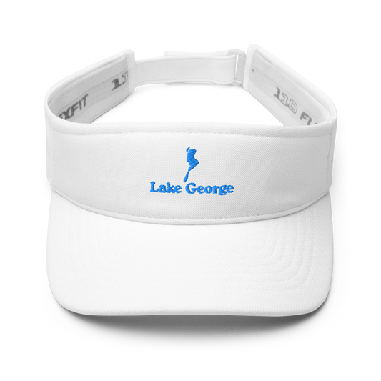 Lake George Visor with embroidered artwork & adjustable velcro strap