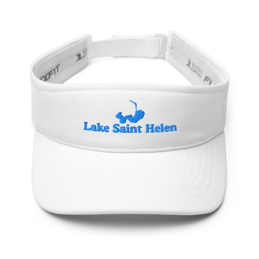 Lake Saint Helen Visor with embroidered artwork & adjustable velcro strap