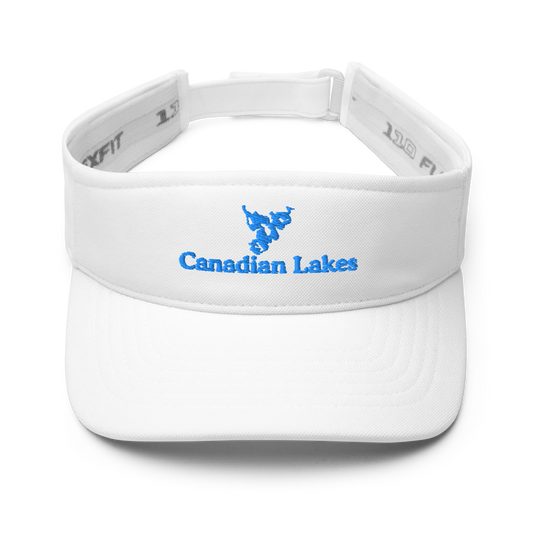 Canadian Lakes Visor with embroidered artwork & adjustable velcro strap