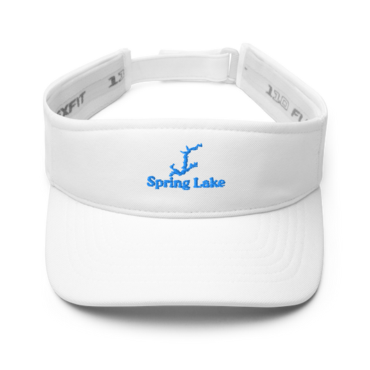 Spring Lake Visor with embroidered artwork & adjustable velcro strap