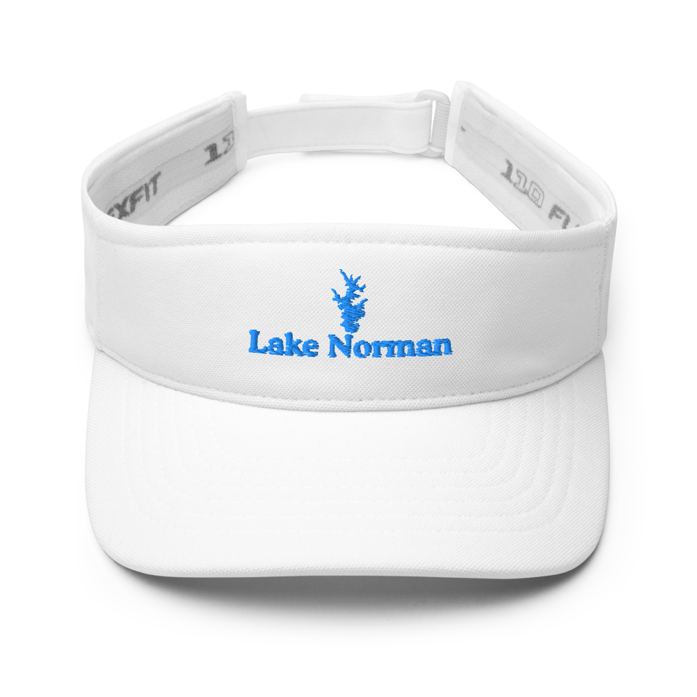 Lake Norman Visor with embroidered artwork & adjustable velcro strap