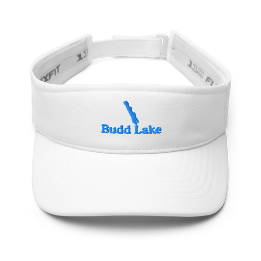 Budd Lake Visor with embroidered artwork & adjustable velcro strap