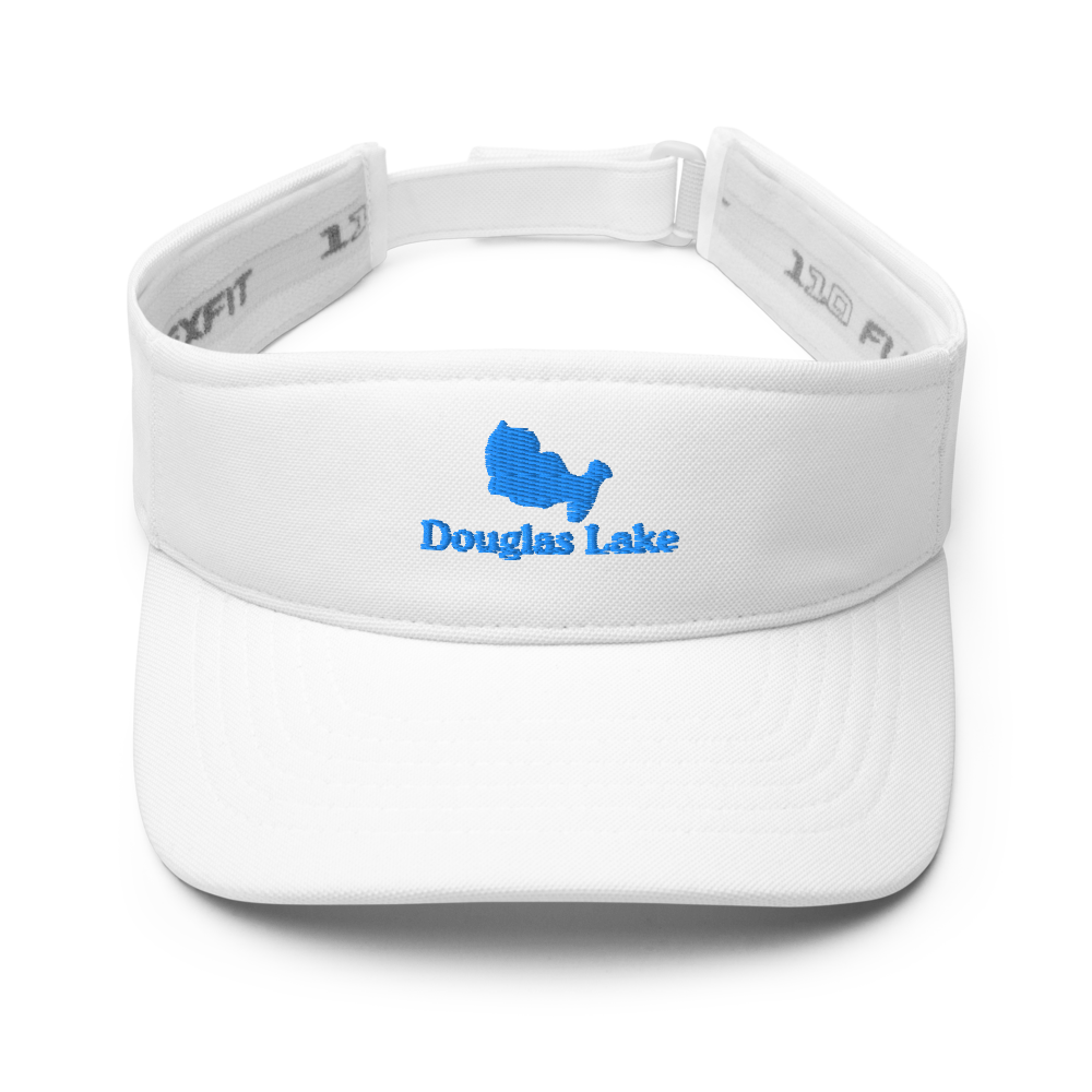 Douglas Lake Visor with embroidered artwork & adjustable velcro strap