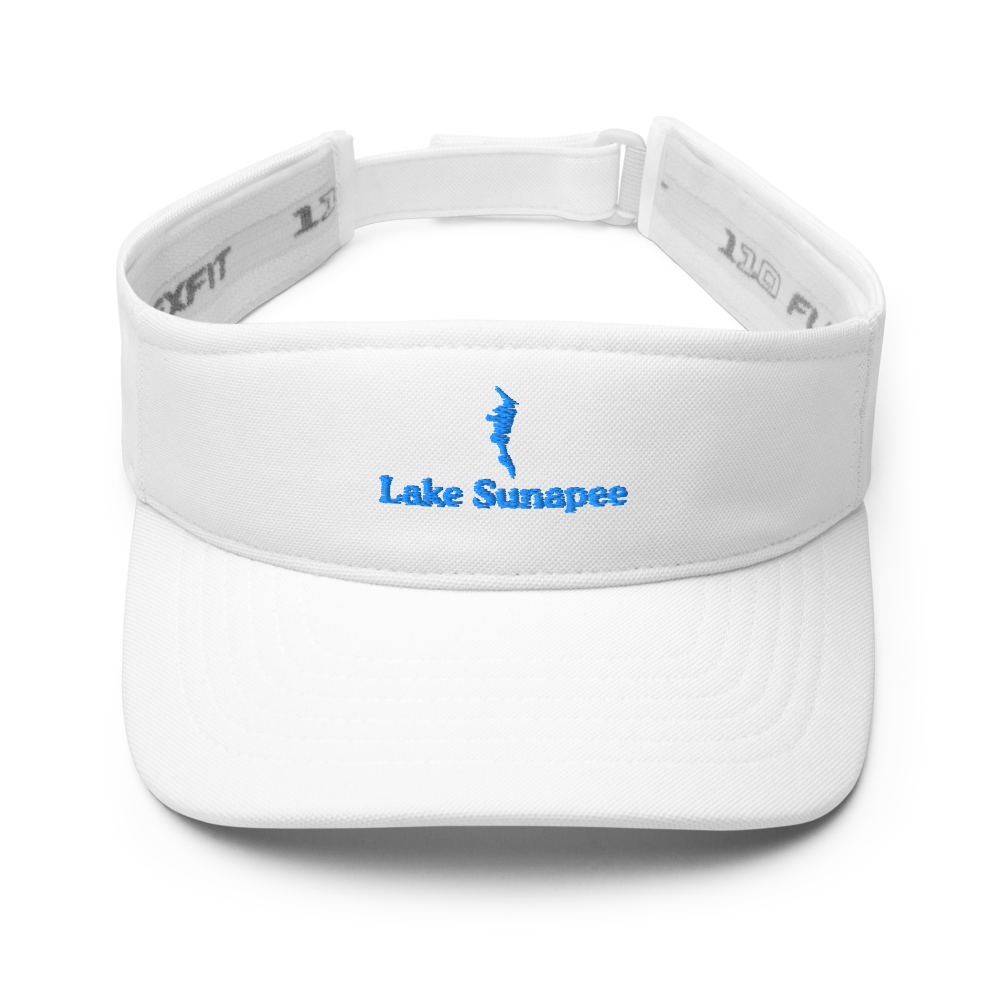 Lake Sunapee Visor with embroidered artwork & adjustable velcro strap