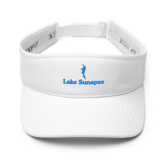 Lake Sunapee Visor with embroidered artwork & adjustable velcro strap