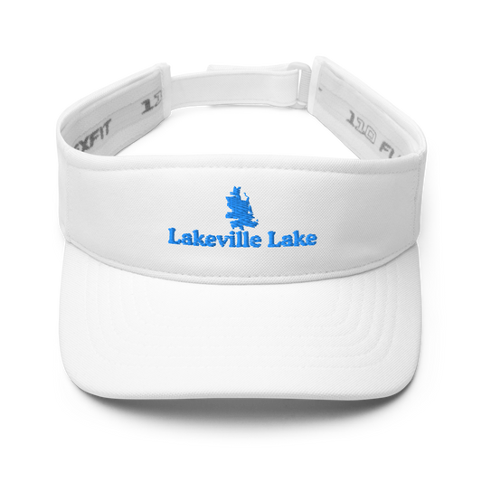 Lakeville Lake Visor with embroidered artwork & adjustable velcro strap